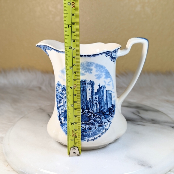 Johnson Brothers Blue Transerware China Old Britain Castles 24oz Pitcher 6 inch - Picture 8 of 9
